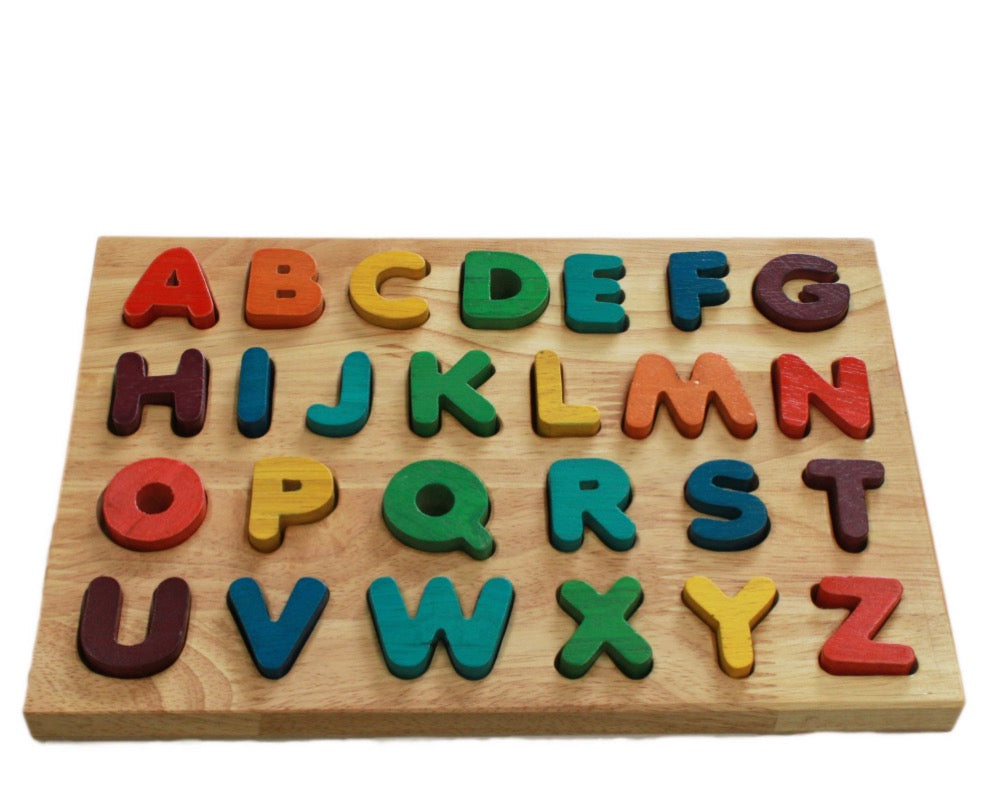 Capital letter puzzle - rainbow